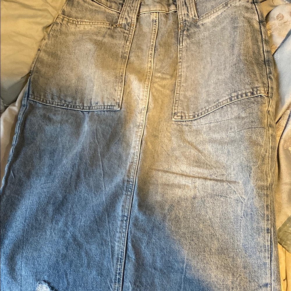 Light Blue Denim Skirt